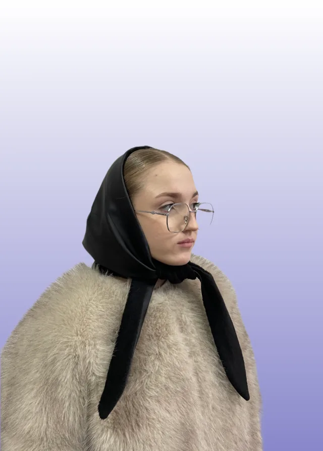 Косынка женская, черная ONE SIZE
